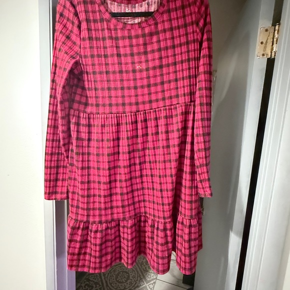 SO juniors Red Plaid Long Sleeve Dress - Picture 1 of 3